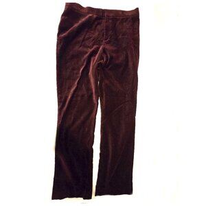 Lauren Ralph Lauren Petite Wine Colored Velvet Pants 8P